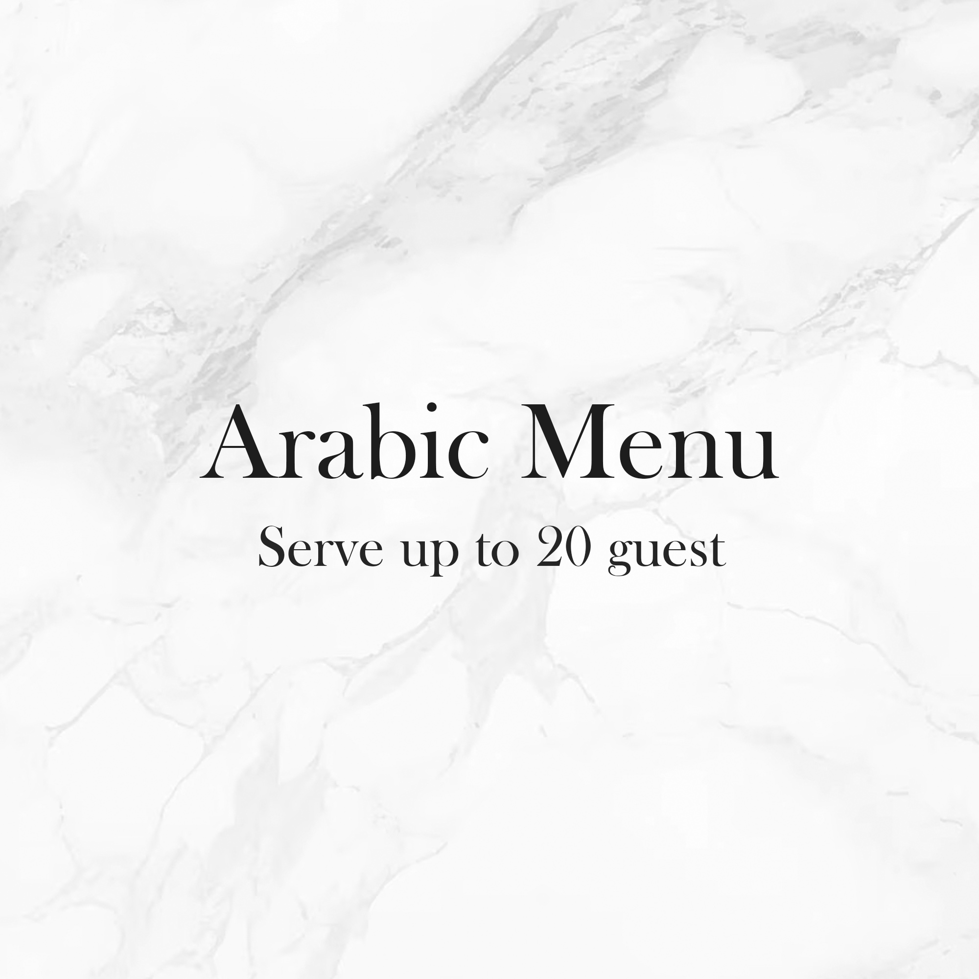 Arabic Menu (20 Guest)